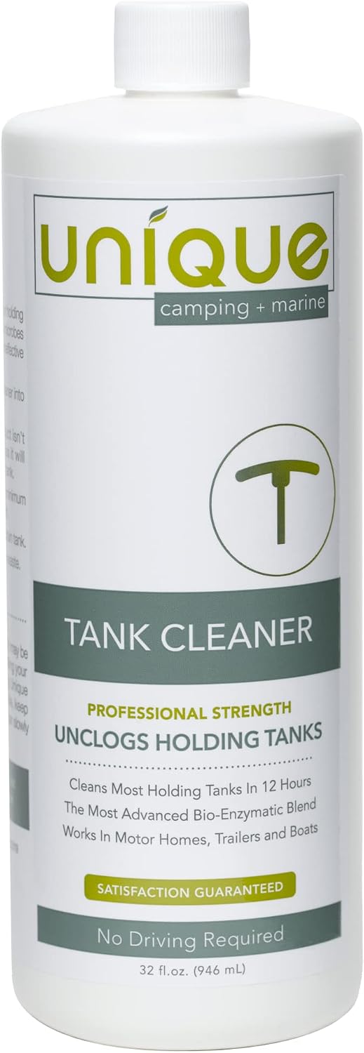 Unique Tank Cleaner Liquid for RV and Boat Black Holding Tanks 32 oz. - Unclogs RV Holding Tanks, Breaks Through Pyramid Plugs - 41H-1