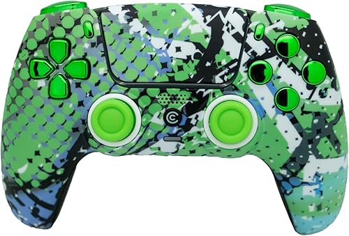 Miniatura 58 de Custom Wireless Controller Compatible with PS5 - Multiple Designs Available (Abstract Fusion) Abstracto Fusión,Galaxia Inferno,Jokester,Camuflaje