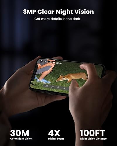 Miniatura 5 de ieGeek Cámaras de seguridad inalámbricas para exteriores 2K WiFi Cámara de vigilancia para seguridad del hogar cámaras de seguridad alimentadas por