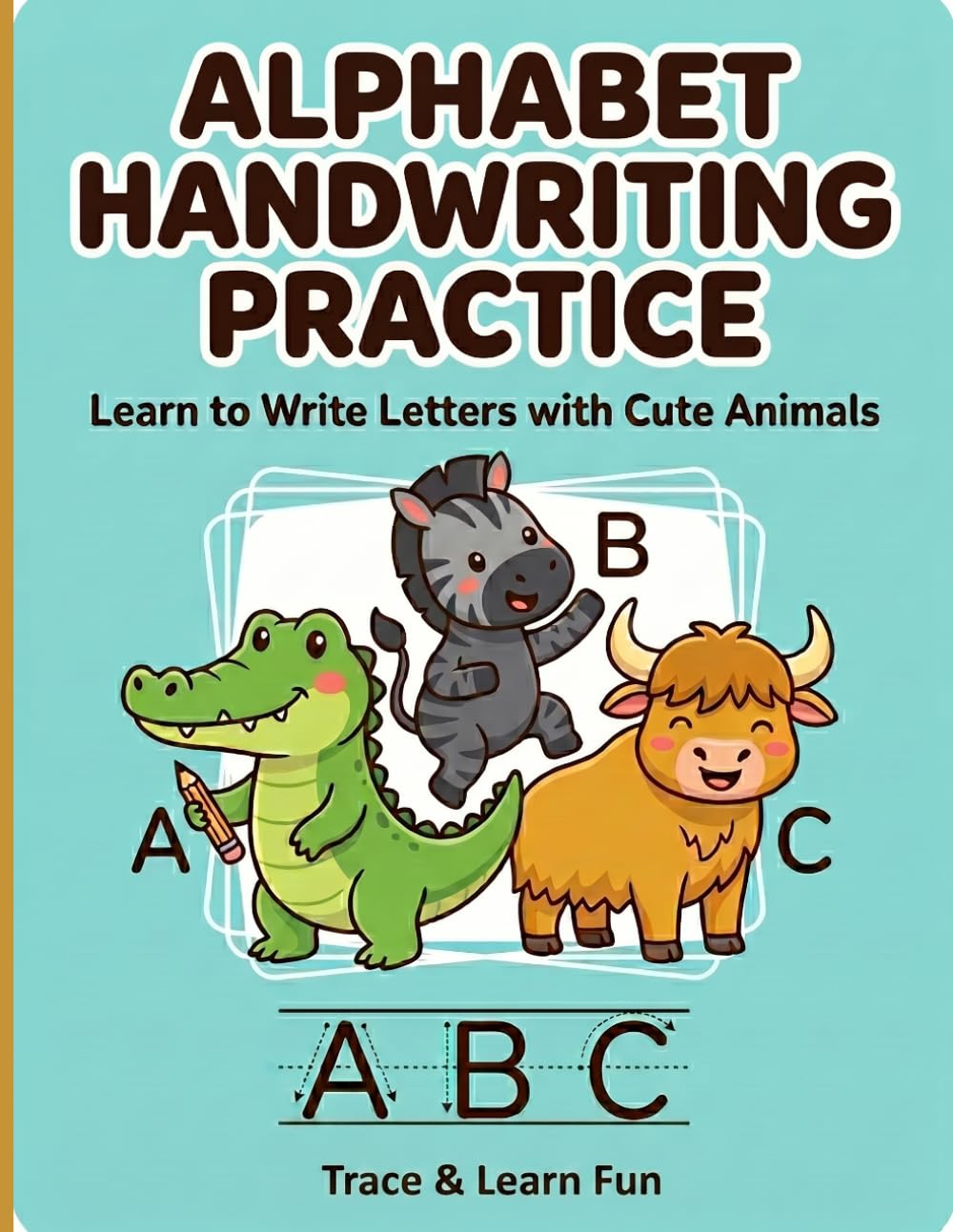 Alphabet Handwriting Practice: Learn to Write Letters with Cute Animals