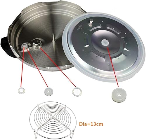 Miniatura 2 de Junta de silicona para olla a presión eléctrica para 5 y 6 cuartos de galón, modelo IP con estante de vapor de 5 pulgadas, juego de 6 accesorios