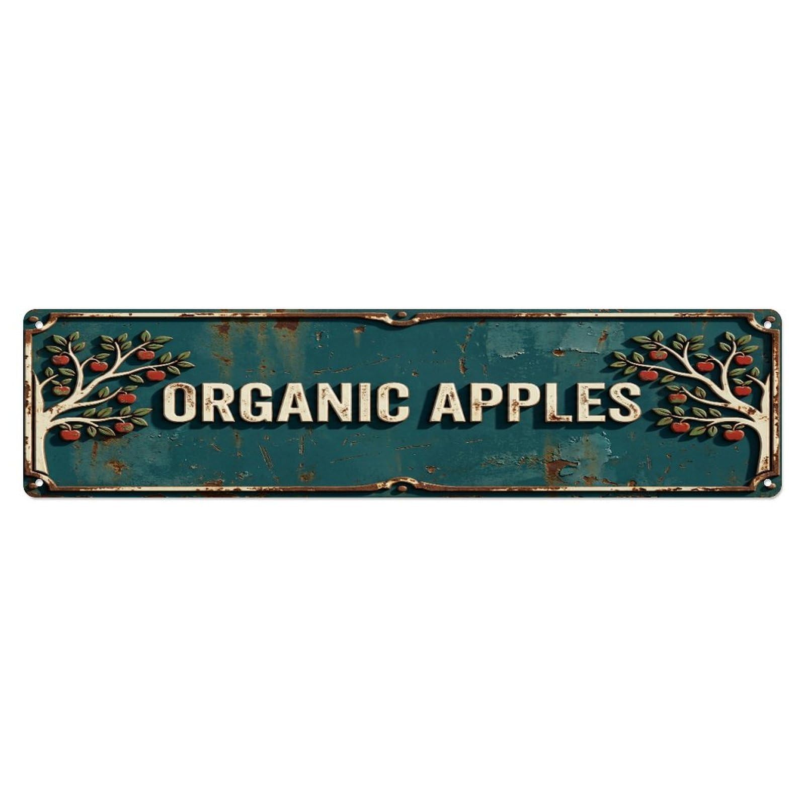 Metal Tin Sign Fresh APPLES Vintage Orchard Rustic Farmhouse