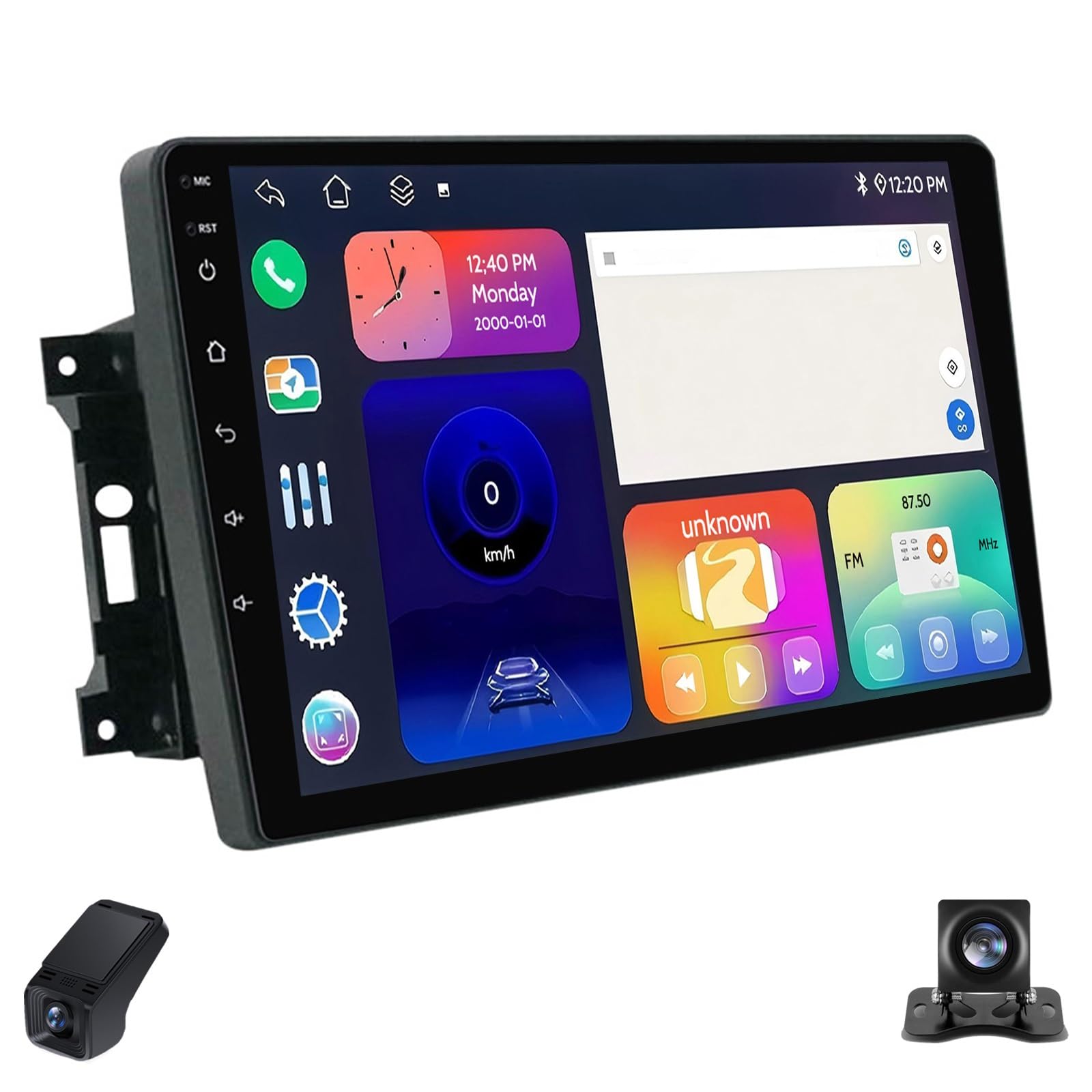 Radio Samochodowe dla Jeep Wrangler 2007-2018 IPS Ekran Dotykowy Android 12 Radio Samochodowe 9-Inch/CarPlay/Android Auto/WiFi/FM AM RDS Radio/GPS/Bluetooth/Kamera Cofania/ADAS DVR(M400S)