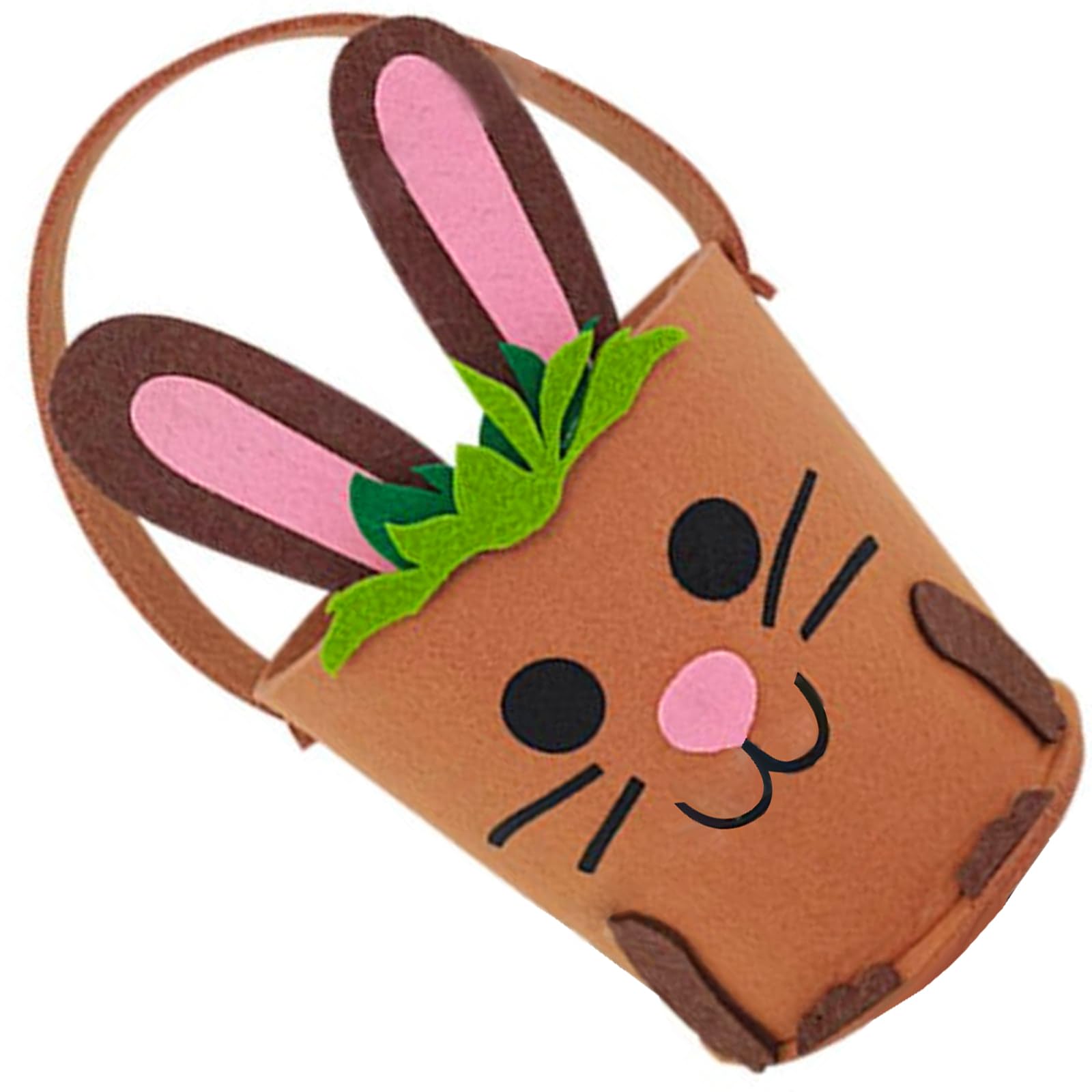 hogtnd Handmade Felt Basket for Storage and Decoration Candy Bag with Carry Handle Festival Party Supplies Party Supplies