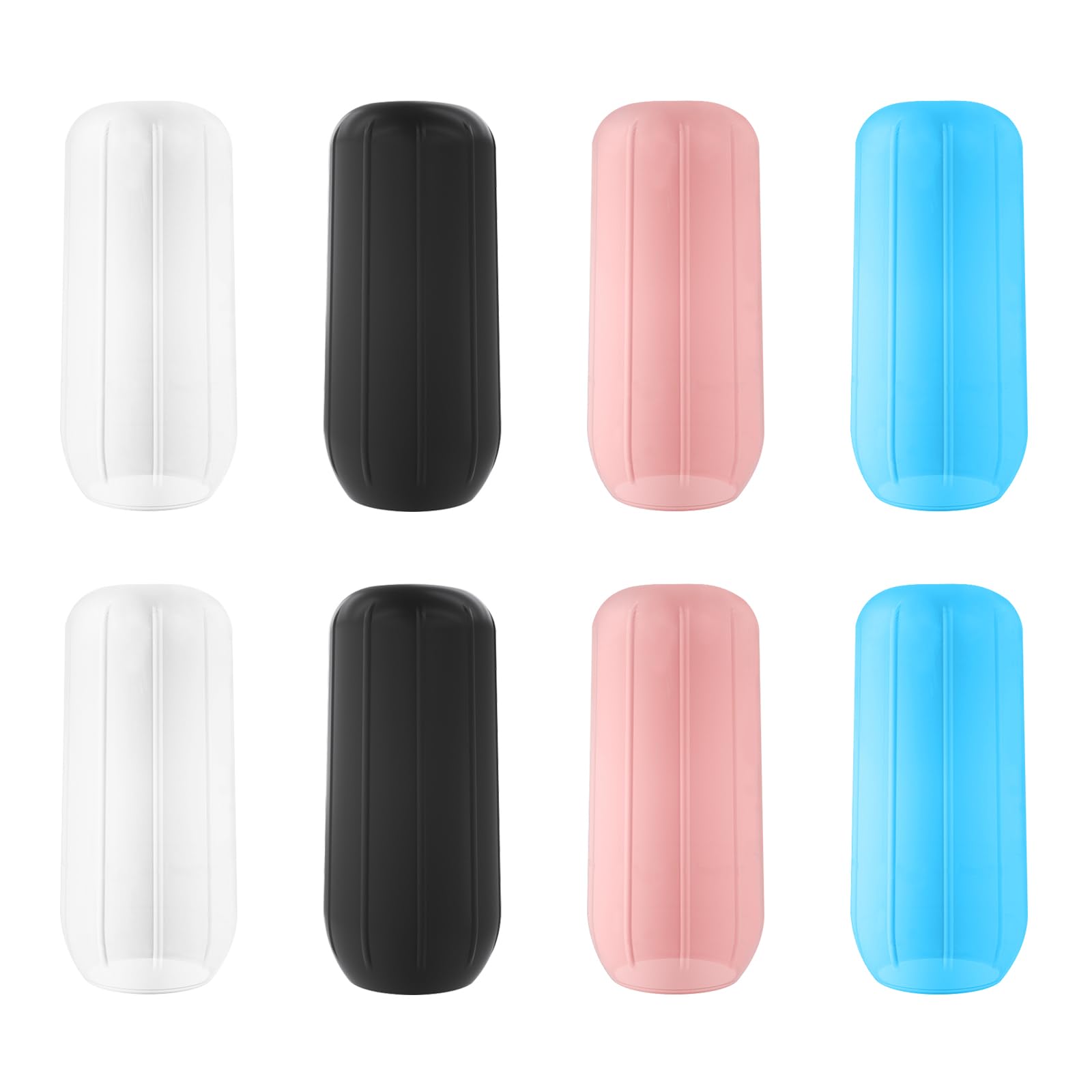 Manchons en Silicone Étanches Réutilisables pour Récipients de Voyage - Set de 8 Pièces