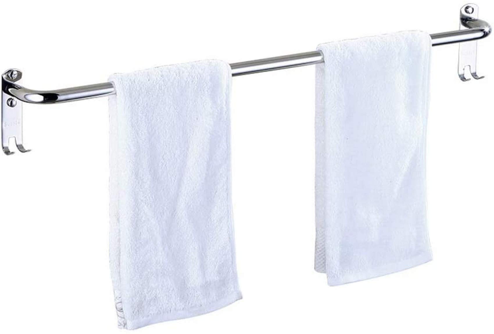 FGXHHS Stainless steel Towel rack,Single pole Bold bar,Wall-mount Rust-proof Corrosion-resistant towel rail For Bathroom Kitchen Office-F 40cm(16inch)