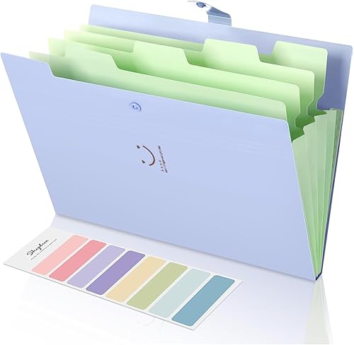 Miniatura 5 de Carpeta clasificadora acordeón bolsillos organizador de documento Skydue papel carta A4 Púrpura