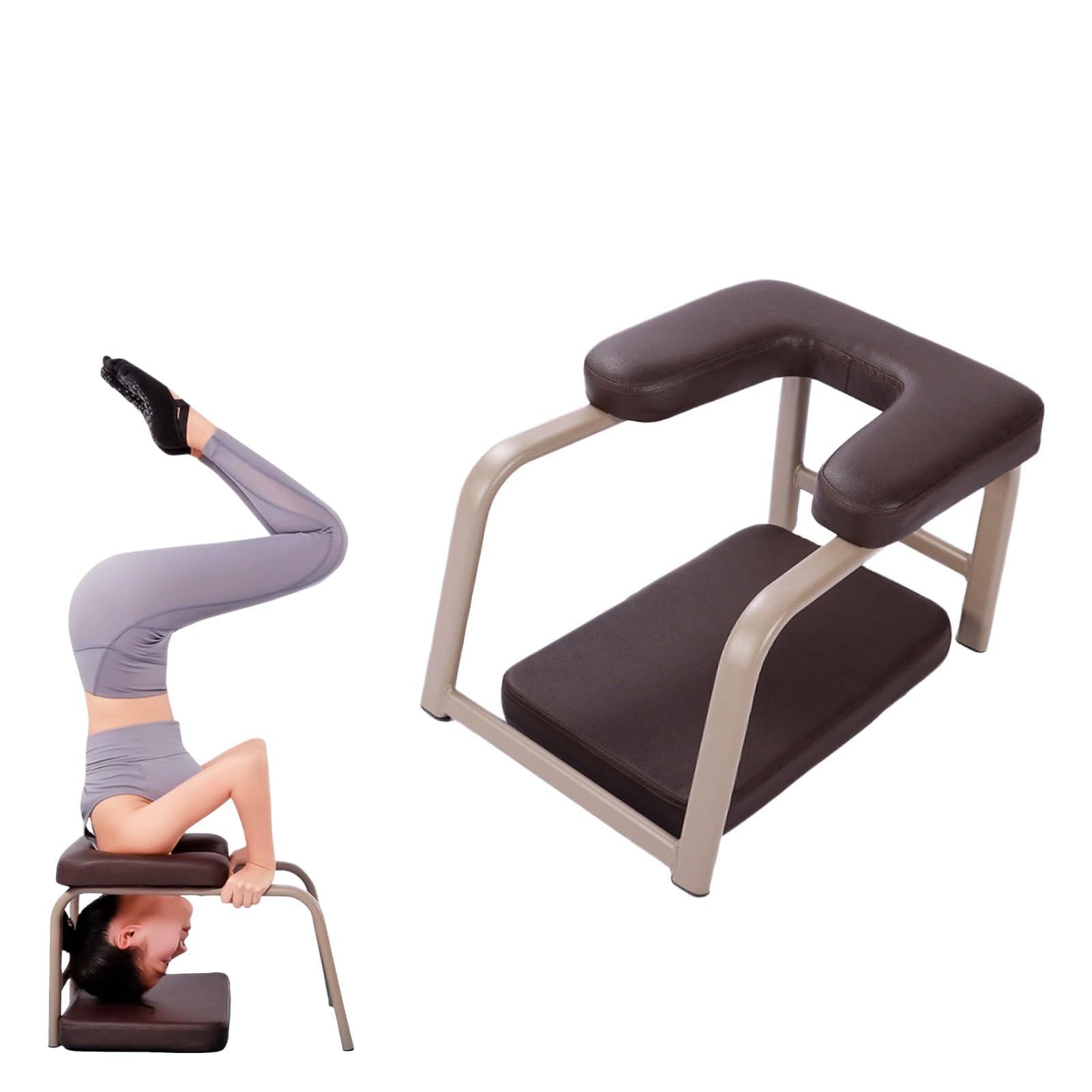 Sgabello da yoga a inversione imbottita per fitness, allenamento di forza ed equilibrio