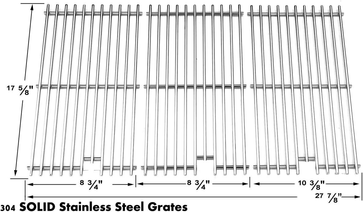 Grill Parts Zone Brinkmann 7231 Kit Includes 3 Burners, 3 Heat Plate & SS Cooking Grates