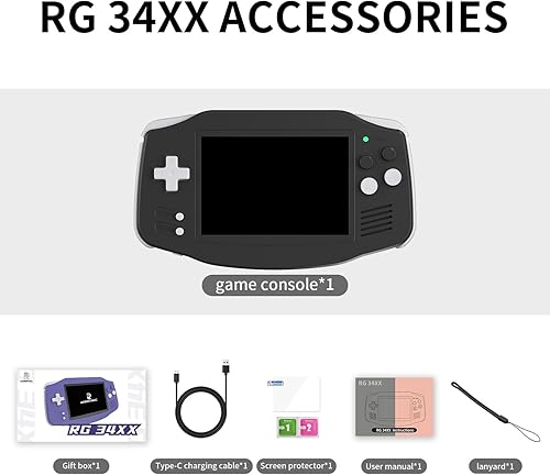 Miniatura 7 de RG34XX - Consola de juegos portátil retro Linux OS 3.4 pulgadas IPS 720* 480 pantalla 64G tarjeta 5000+ juegos clásicos RG34XX H700 64-bit 3500mAh