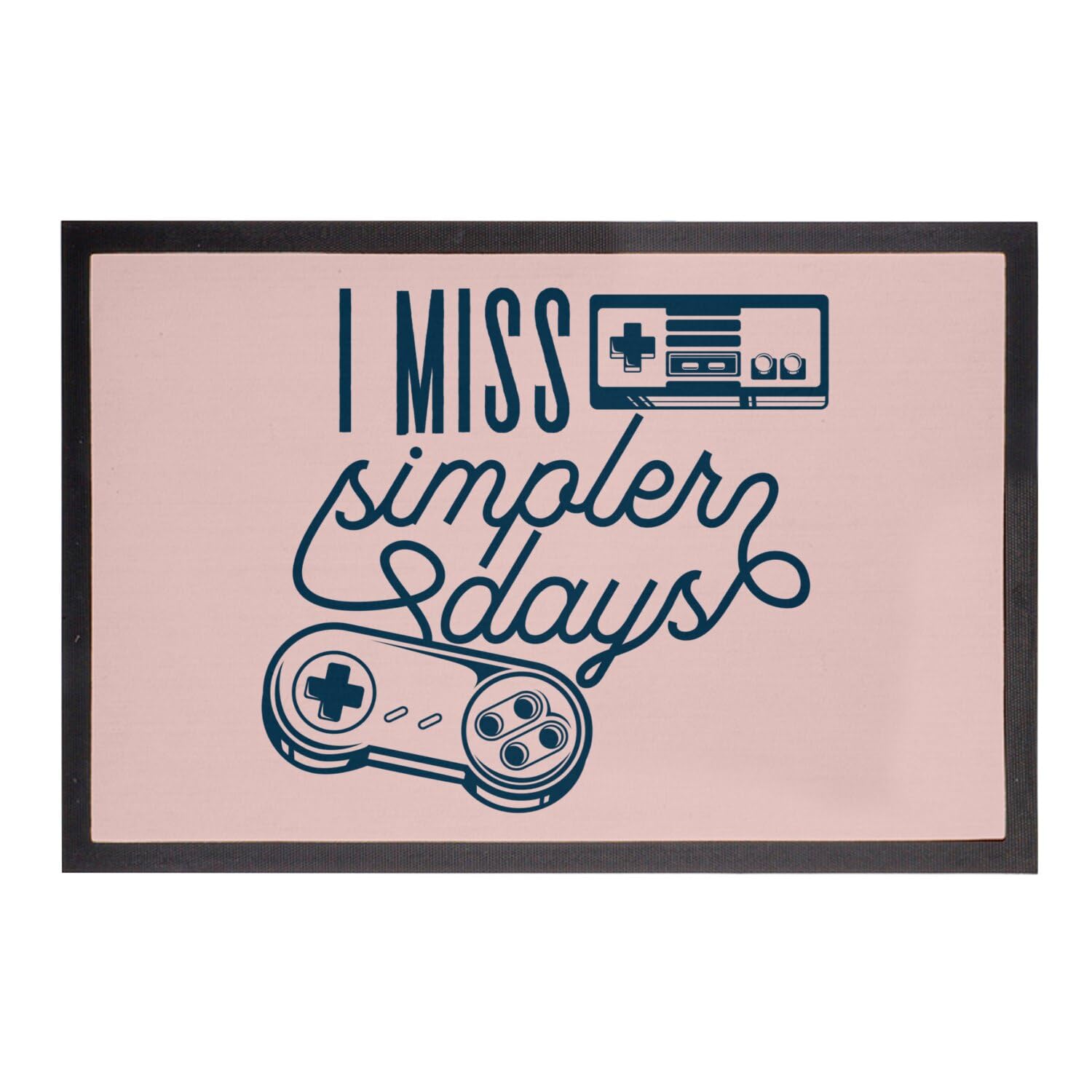 Paillasson Rose I Miss Simpler Days tapis nostalgie rétro gaming