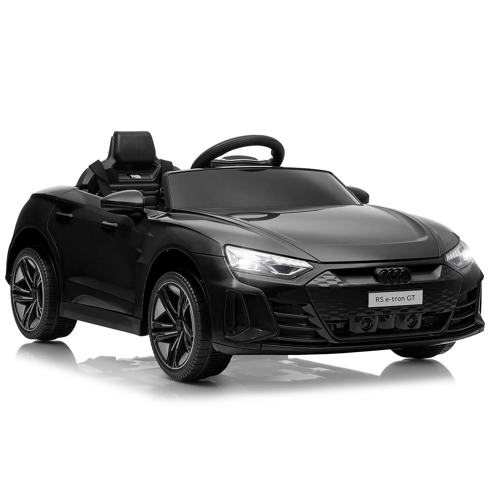 CoolGrows Licensed Audi Kids Electric Ride on Car with Parent Remote Control, 12V Battery Powered Car for Kids Age 3-6, Electric Ride on Car with Remote Control for Children (Black)