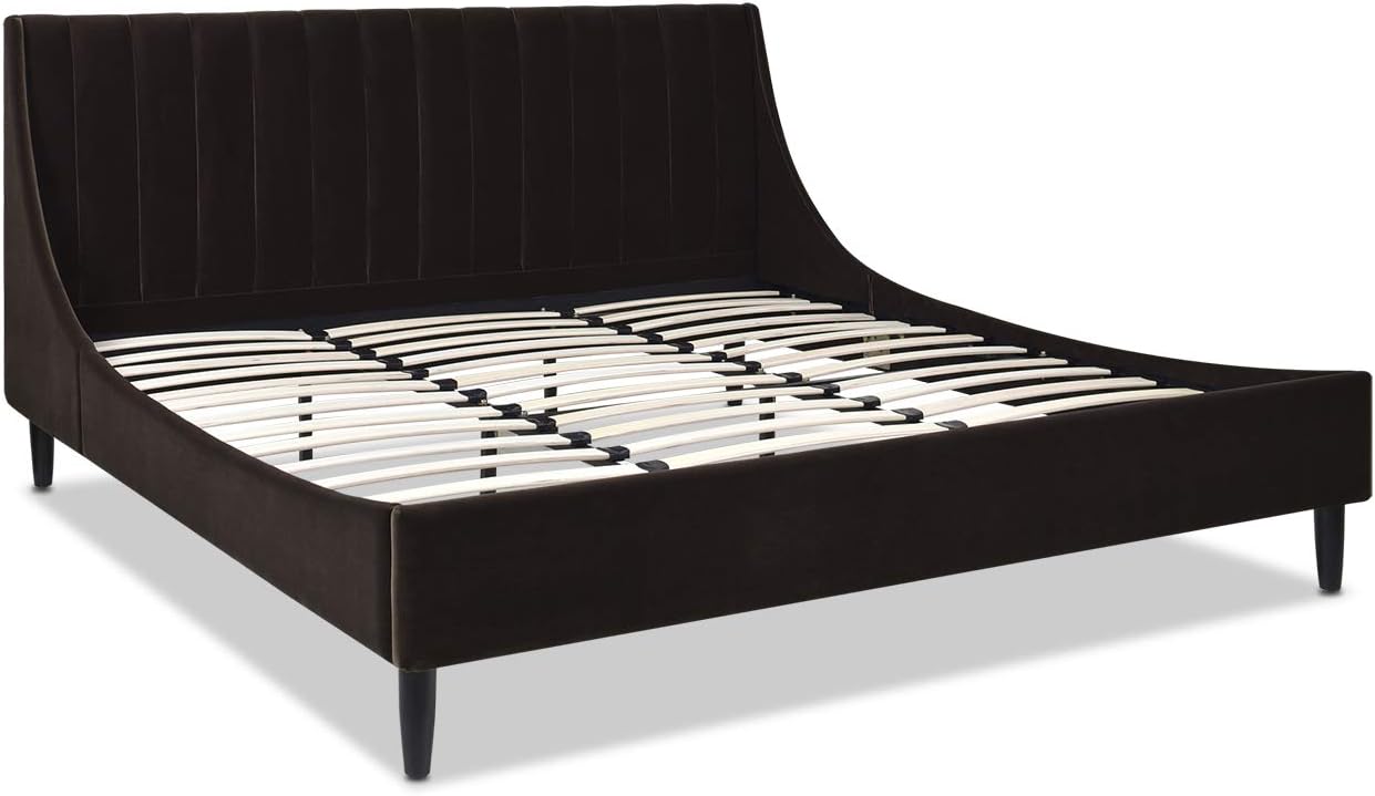 Sandy Wilson Home Marlowe Vertical Tufted Headboard Platform Bed Set