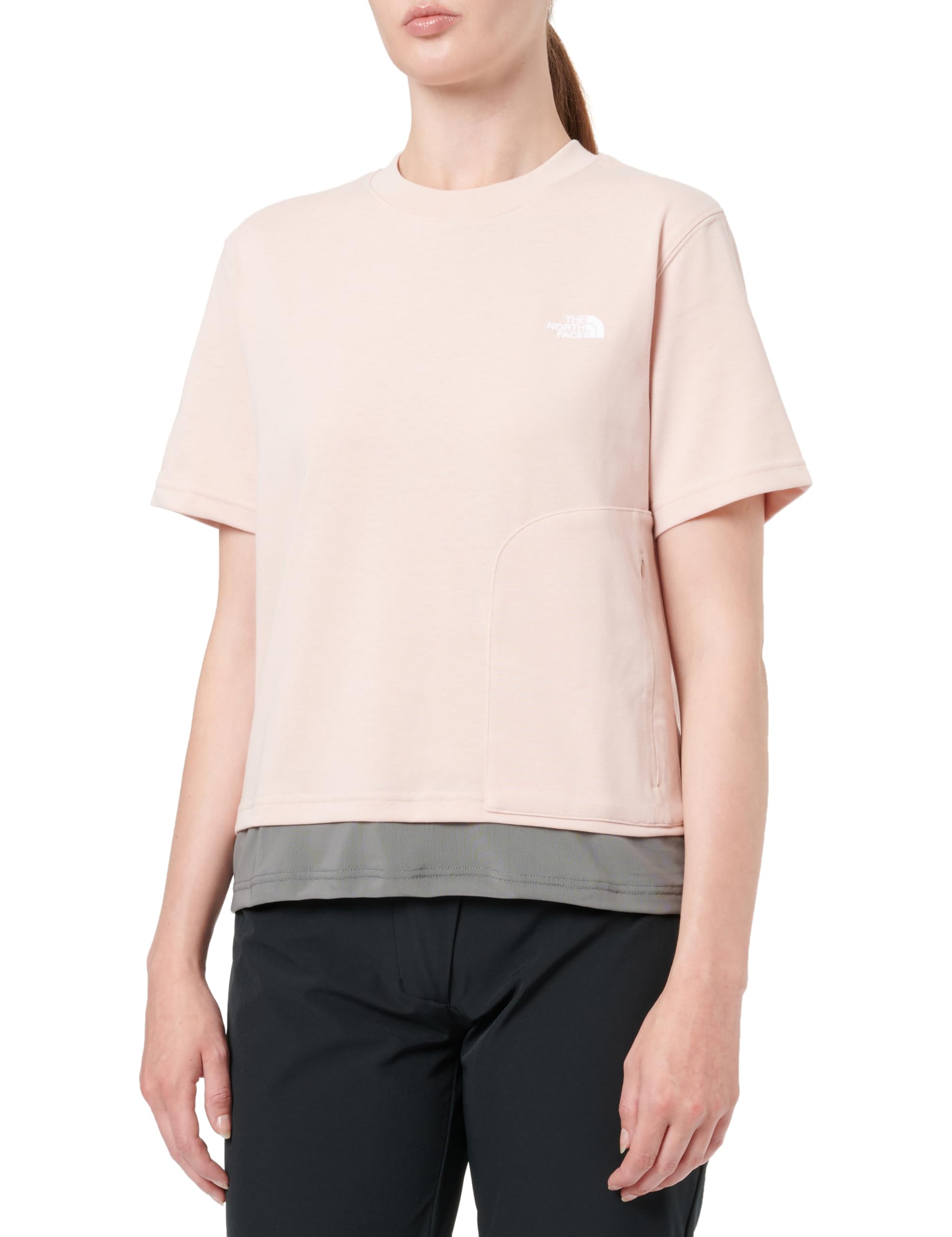 The North Face Women's Fabric Mix SS T-Shirt Pink Moss M