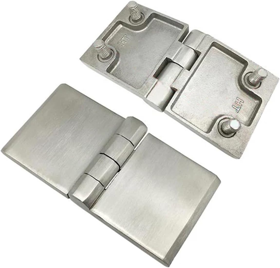 Stainless Steel 304 Boat Cabin Door Hinge Caps with Screw Bolt Heavy Duty Hinge Boat Yacht Door Hardware(90X60X8mm)
