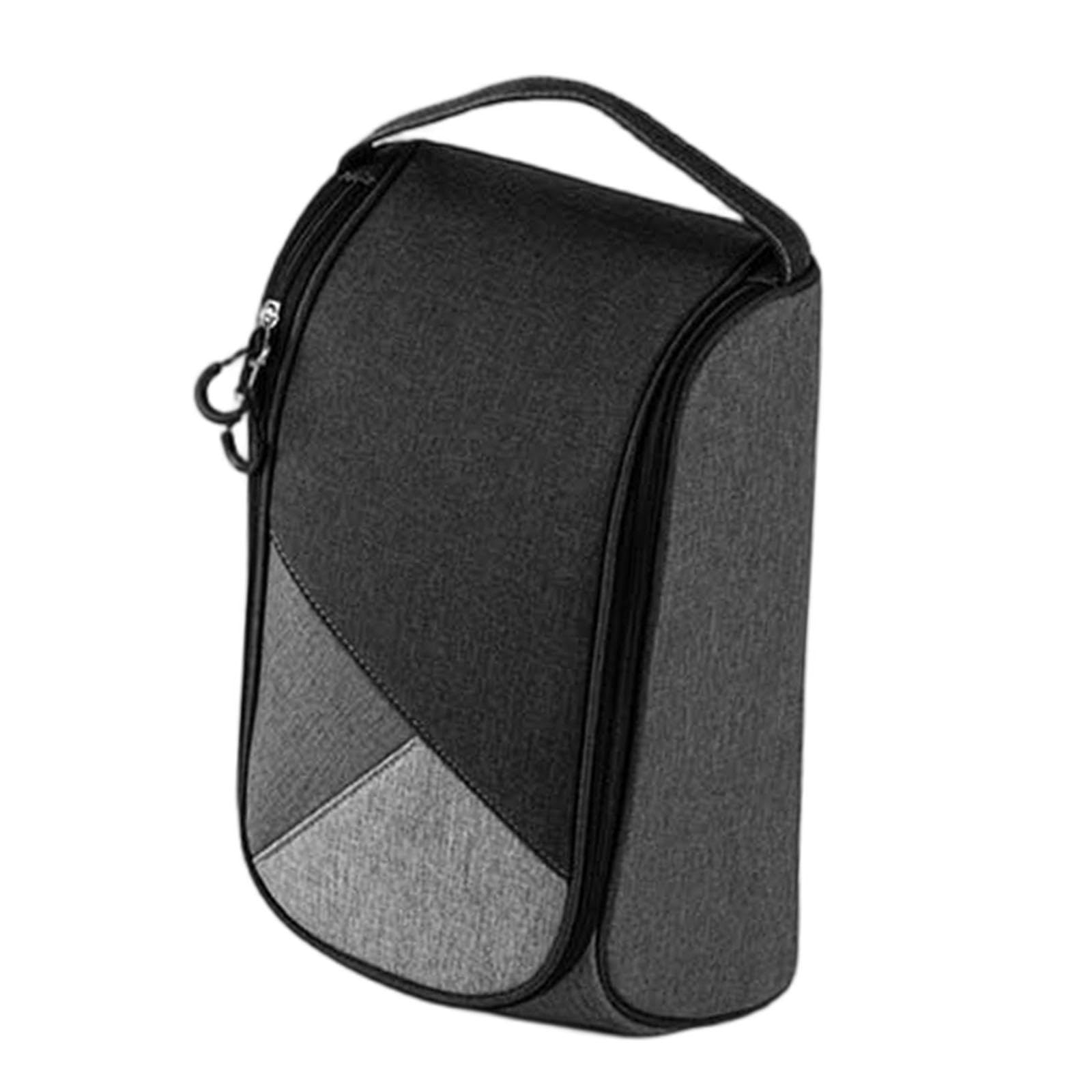 LOVIVER Borsa Scarpe Golf Grande capacità Porta Scarpe con Maniglia Ventilazione Traspirante Impermeabile in Poliestere Adatta per Sport Viaggio Palestra Atti, Nero