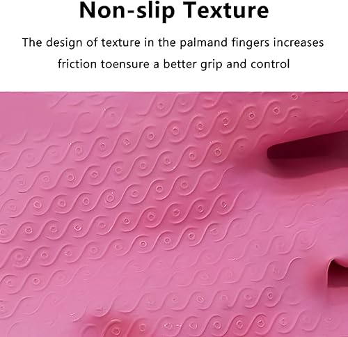 Miniatura 9 de KINGFINGER Guantes de limpieza para lavavajillas, 2 pares de guantes de goma reutilizables de PVC, impermeables, puños largos y forro de bandada,