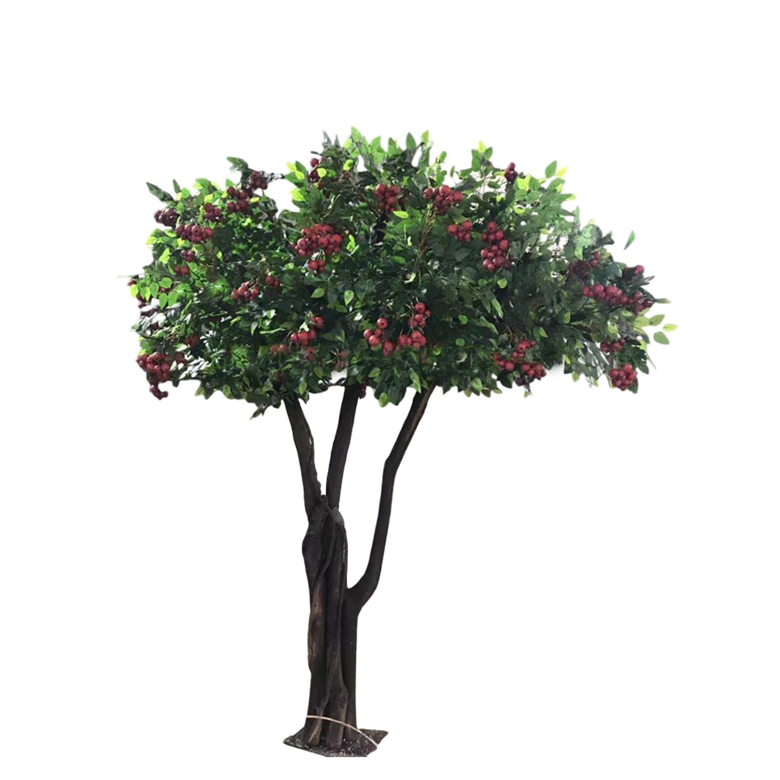 Large Simulation Tree Suitable with Solid Wood Trunk,Artificial Orange Tree With Realistic Fruits, Indoor Home Hotel Mall Decorative(6x6m)