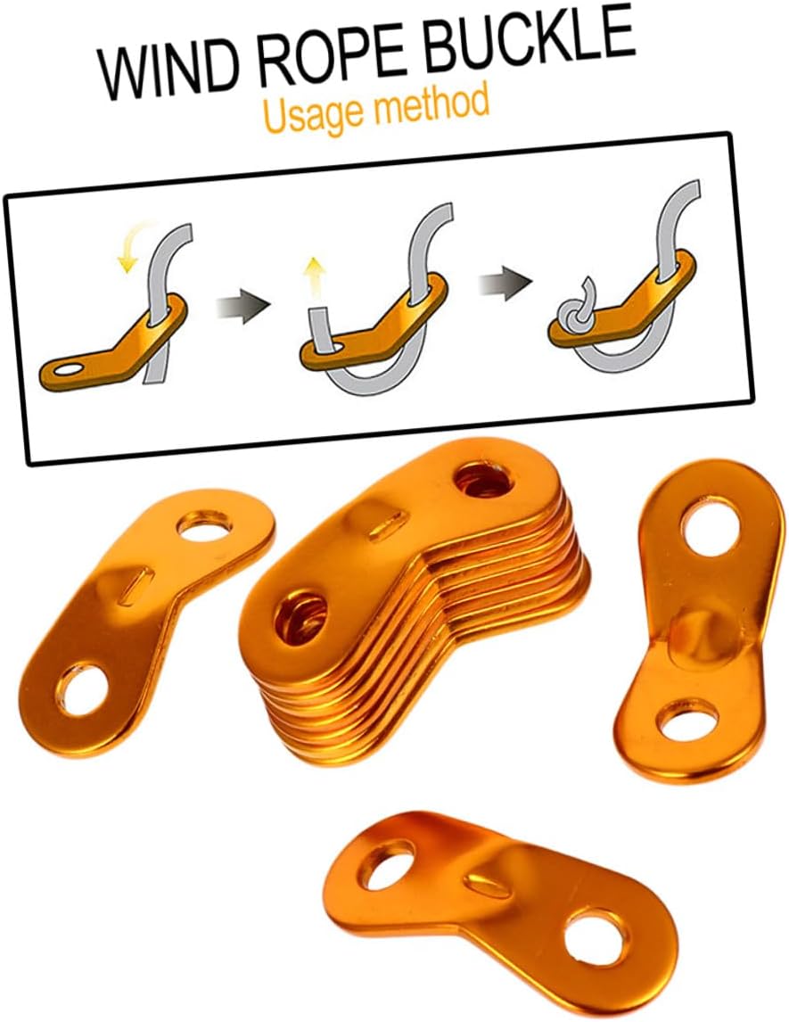 40Pcs Tent Rope Adjusters Wind Buckles Double Eye Fasteners for Camping Outdoor Canopy Awnings Backpacking Gear Securement
