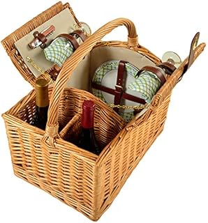 12 Wedding Basket Gift Ideas Curated For Warm Joyful Gifting 6 Personalized Picnic at Ascot Vineyard Willow Picnic Basket with Service ...