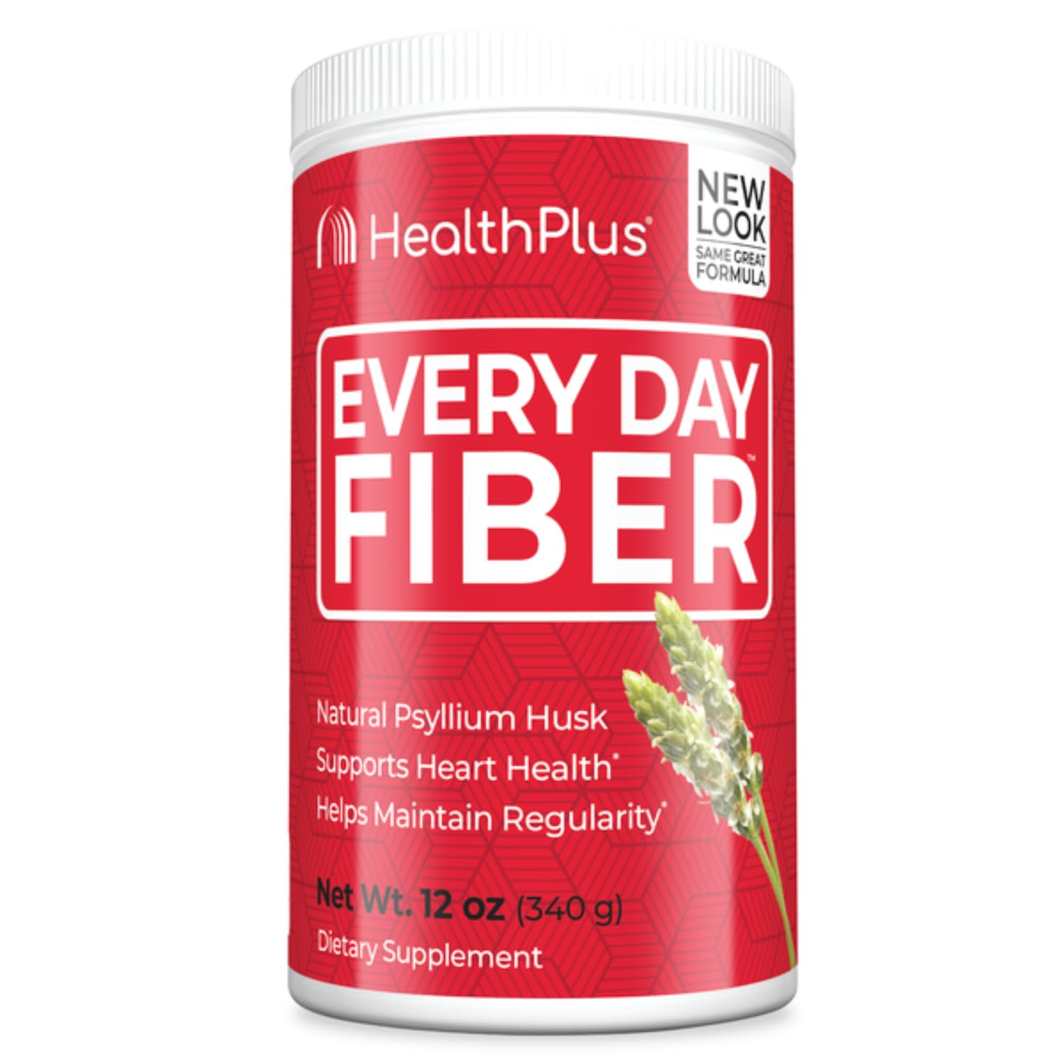 Health Plus Every Day Fiber Digestive Support | All Natural Daily Fiber To Reduce Bloating | Supports Heart Health | 12 Ounces, 48 Servings