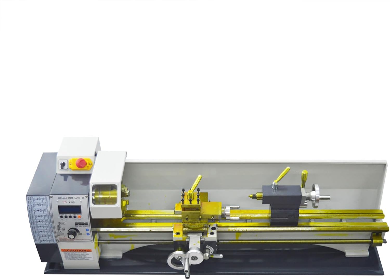 Electronic Pulse Metal Lathe Automatic Feed Metal Processing Machine 8"×39" Metric Precision Lathe 0-2500RPM Mini Benchtop Wood Horizontal Processer 1100W for Hobby/DIY/Industrial 110V