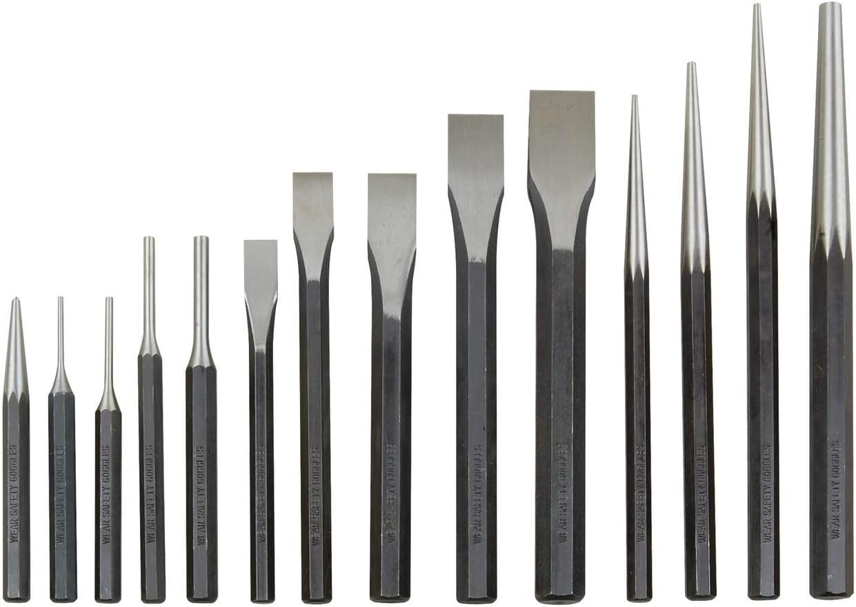 ATD Tools 714 Punch and Chisel Set, 14 Piece, 1 Pack