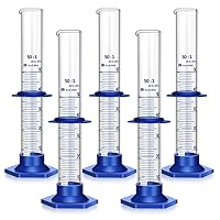 Vista 7 de 10 piezas de cilindro graduado, cilindro de medición, cilindros de laboratorio de vidrio grueso, cilindro graduado de vidrio, cilindro de medición