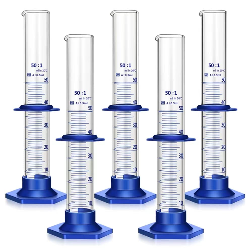 2PCS Graduated Cylinder Measuring Cylinder Thick Glass Lab Cylinders Glass Graduated Cylinder Glass Measuring Cylinder (250ML) — Amazon image 7
