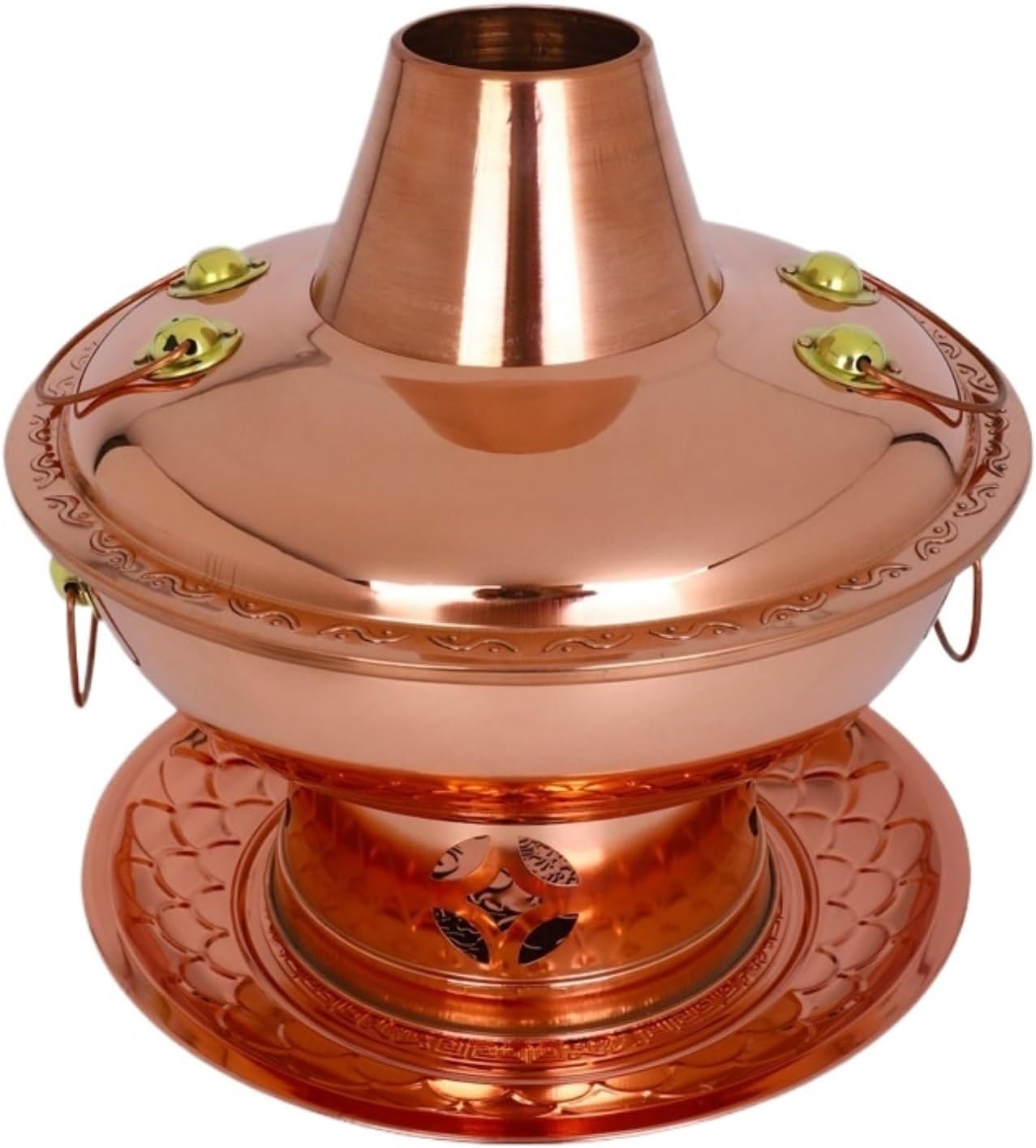 Hot Pot Cobre Tradicional Chino 34cm para Cocina y Decoración