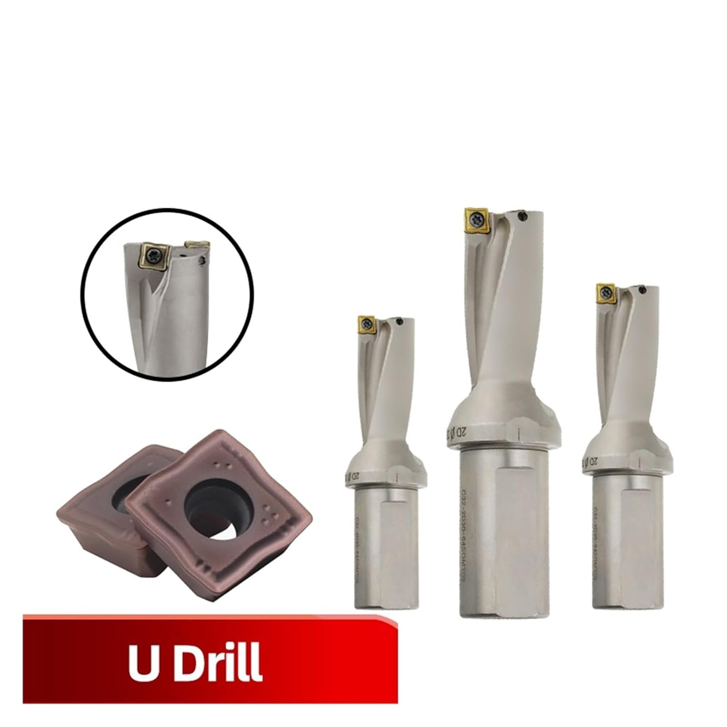 Indexable U Drill U Drill Bites Insert Metal Bits 14.5mm-36mm Depth 2D 3D 4D 5D Indexable Machinery Lathes CNC(C25-D20-SOMT06,2D)