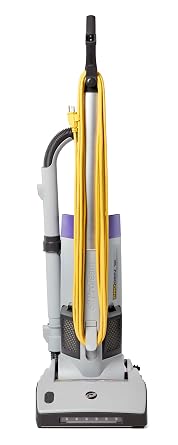 ProTeam ProGen 12 Single Motor Commercial Upright Vacuum with ProLevel HEPA Media Filtration and Onboard Tools, Tool Free Declogging Features, CRI Silver, 12 Inch Cleaning Path, 50 Foot Cord (12 Inch)