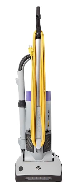 ProTeam ProGen 12 Single Motor Commercial Upright Vacuum with ProLevel HEPA Media Filtration and Onboard Tools, Tool Free Declogging Features, CRI Silver, 12 Inch Cleaning Path, 50 Foot Cord (12 Inch)