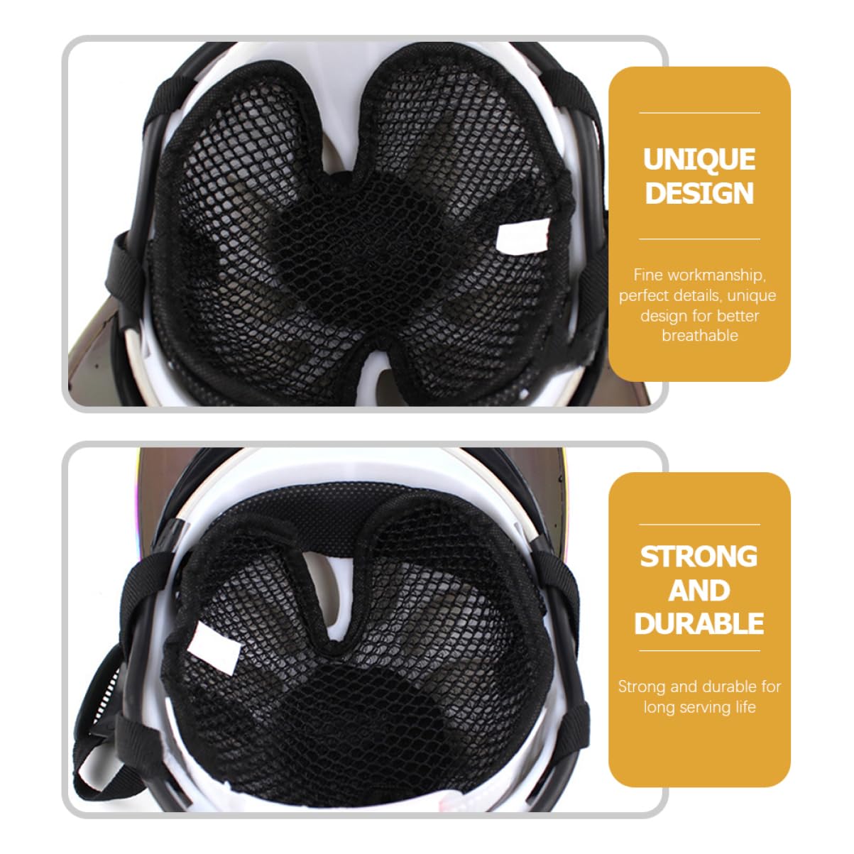 Gogogmee 2pcs Helmet Padding Kit Breathable Cycling Helmet Liner Protective Pad for Bike