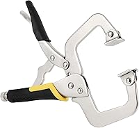 Vista 4 de SEUNMUK 4 alicates de bloqueo de abrazadera C de 11 pulgadas con almohadillas giratorias, abrazaderas de soldadura resistentes, alicates