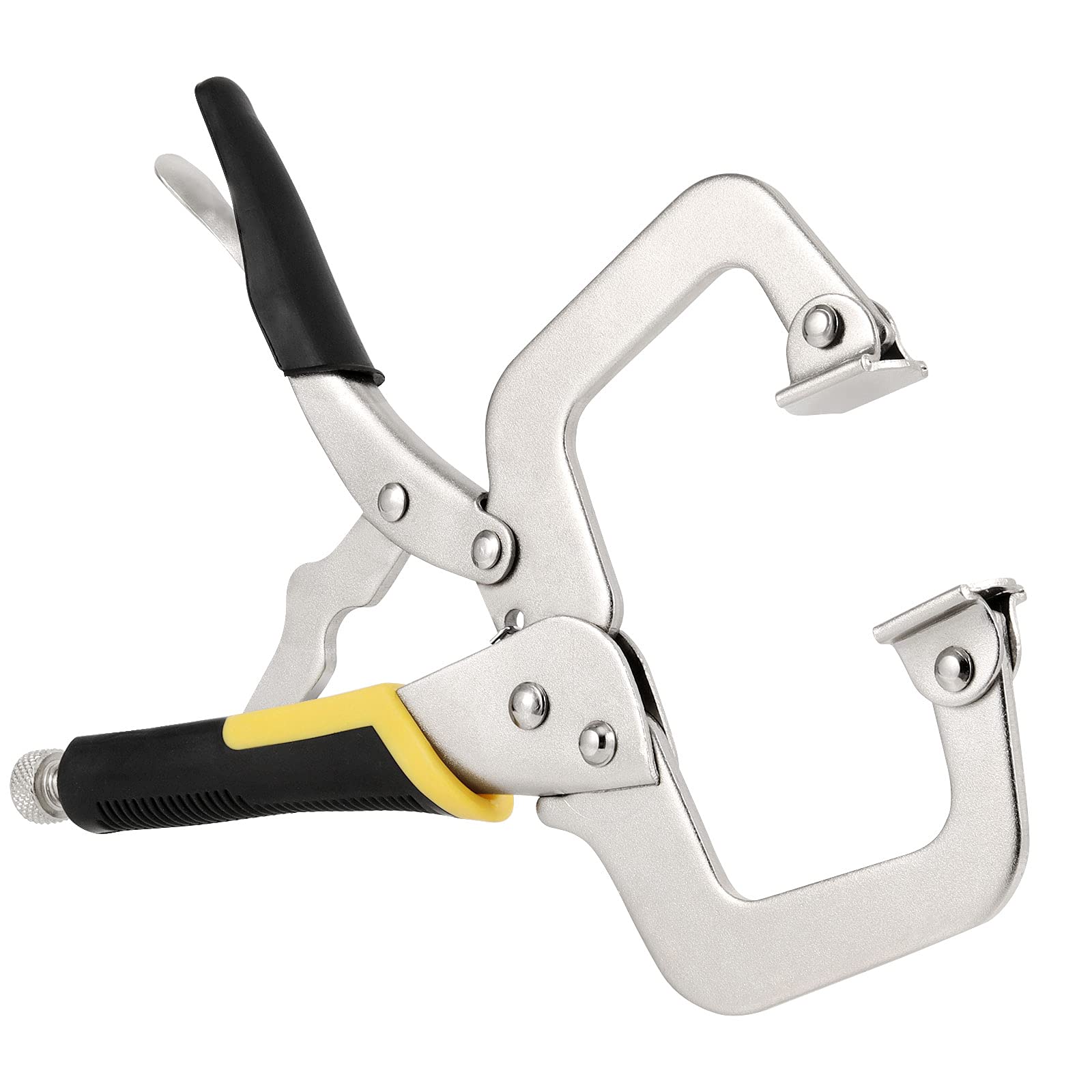 KEILEOHO Lot De 3 Pinces De Verrouillage En C 27,9 Cm - Acier Nickelé Avec Mâchoires Pivotantes - Pour Soudure, Bois