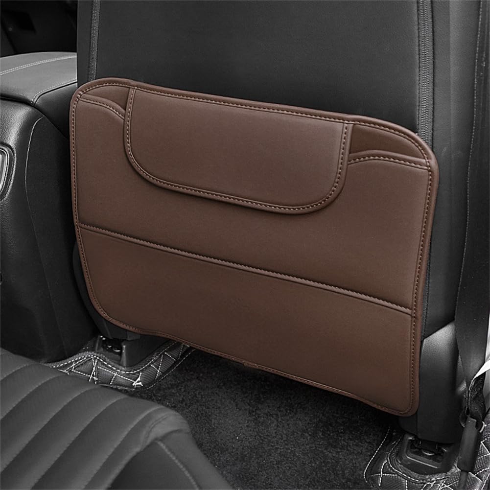 LMYLFHSG Back Seat Anti Kick Pad for Citroen C3/C3 Aircross/C3 Picasso/C4 Coupe/C4 Pallas/C4,Car Rear Seat Anti Kick Pad Waterproof Back Seat Protector,Brown