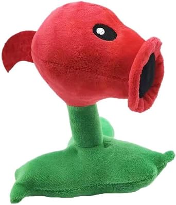 PVZ Peashooter Plush PVZ Game Red Cute Stuffed Animals Figure Toy for Birthday, Hallowen Zombies Valentinas, Christmas, Super Gift Toy for Boys, Girls 9 Red Peashooter Plush