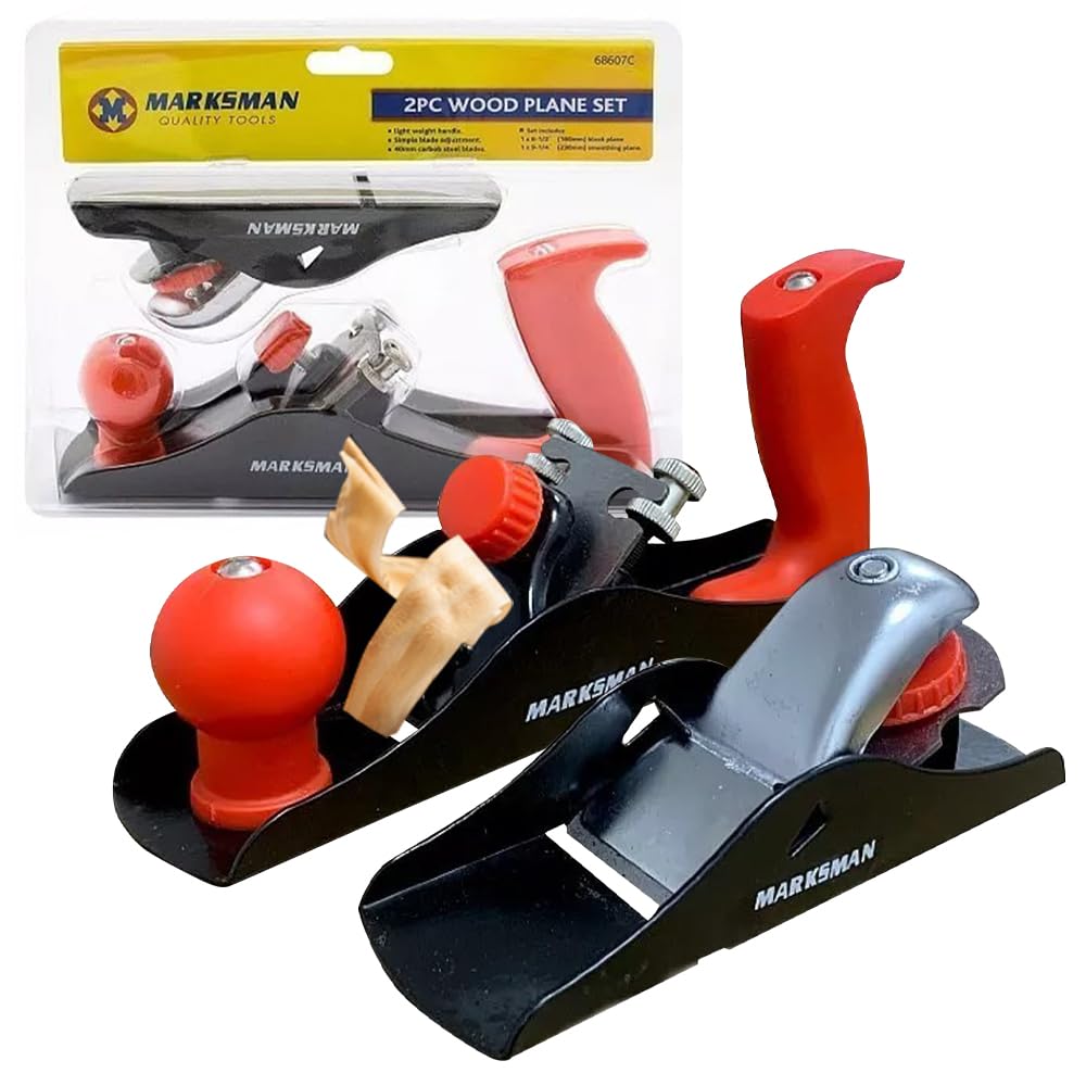 New 2PC Lightweight Wood Plane Set Tool Smoothing Woodwork Professional | Smoothing Plane | Adjustable Small Trimming Planner | Carving