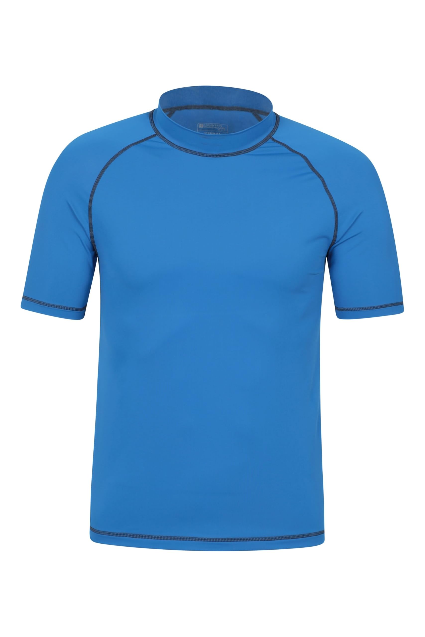 Mountain Warehouse Mens UV Rash Vest - Lightweight, Quick Drying & Stretchy T-Shirt with UPF 50+ & Flat Seams - for Spring Summer, Beach, Swimming & Water Sports Bright Blue XXS