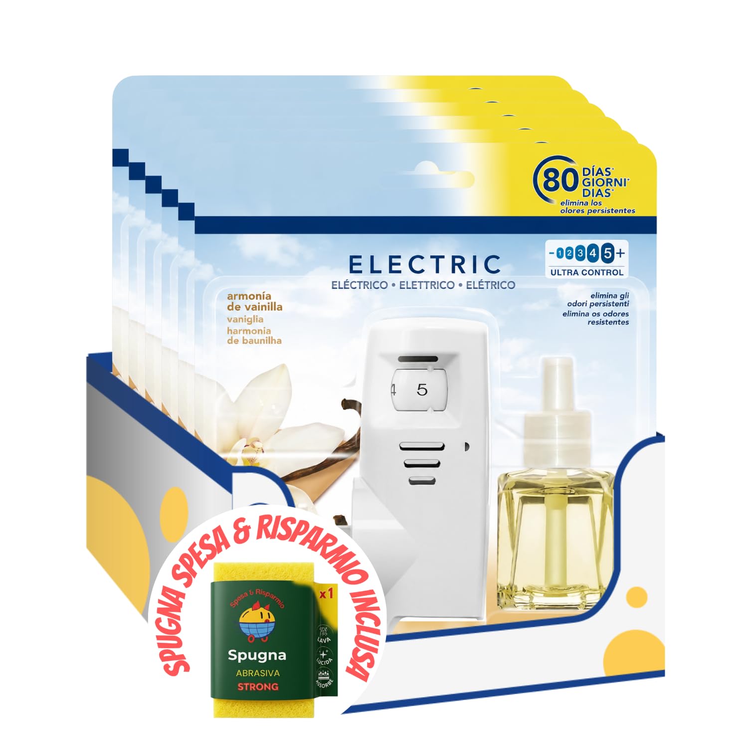 Profumatore Elettrico per Ambienti con Fragranza alla Vaniglia – Diffusore con Ricarica 21.5 ml – Lunga Durata fino a 80 Giorni – Variazioni 4/6/8/10 Pezzi (6)