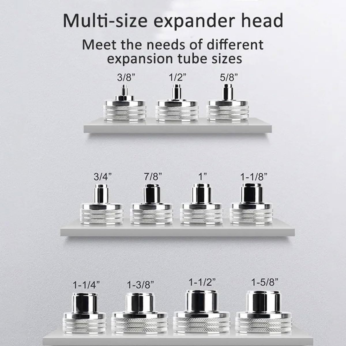 Kit d'expansion de tuyau hydraulique avec 11 têtes remplaçables, batterie au lithium haute capacité, coupe-tuyau pour tuyaux en cuivre et aluminium, 1 cm à 2,5-0,3 cm
