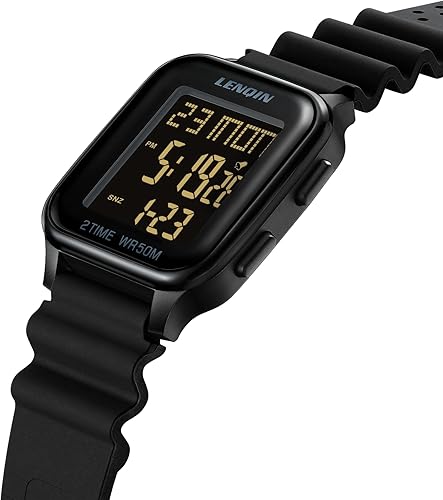 Miniatura 3 de LN LENQIN Reloj digital para hombre, ultra delgado, minimalista, deportivo, impermeable, reloj digital para hombre, reloj de pulsera para exteriores