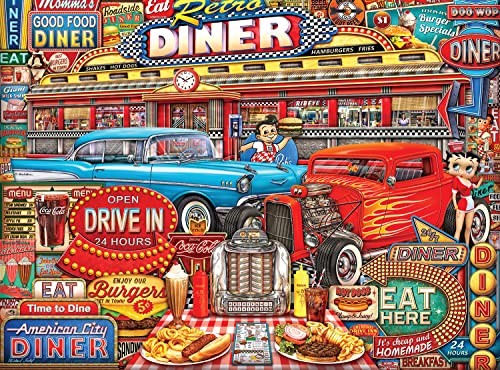 Majestic by Springbok Retro Diner 1000 Piece Jigsaw Puzzle - ...