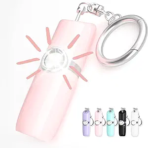 Securityman Personal Safety Alarm for Women | Self Defense Keychain (Loudest 130dB Siren and SOS Strobe Light) Everyday Security Personal Alarm Protection Device (Pink)