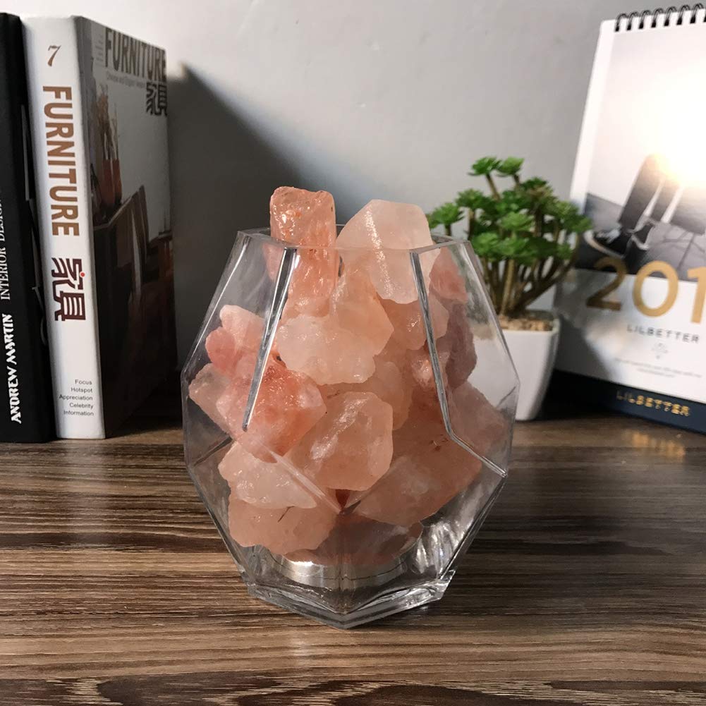 Amazon.co.jp: ヒマラヤ岩塩ランプ、クリスタル塩ランプ w/ピンク塩 5