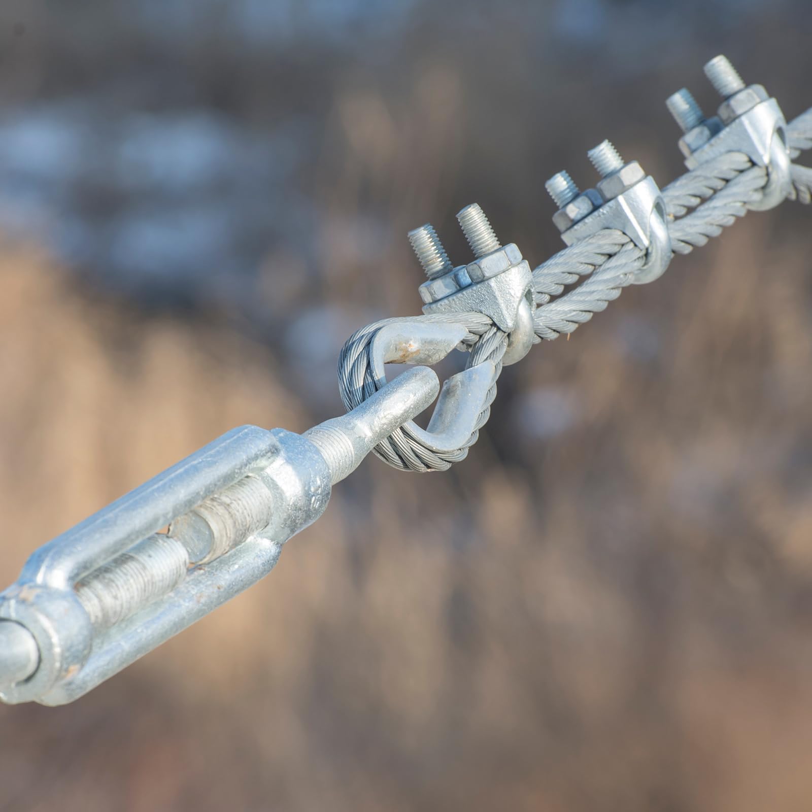 304 Stainless Steel For 3/16" Cable M5 Wire Rope Clamps 10pcs Thimbles 304 Stainless Steel