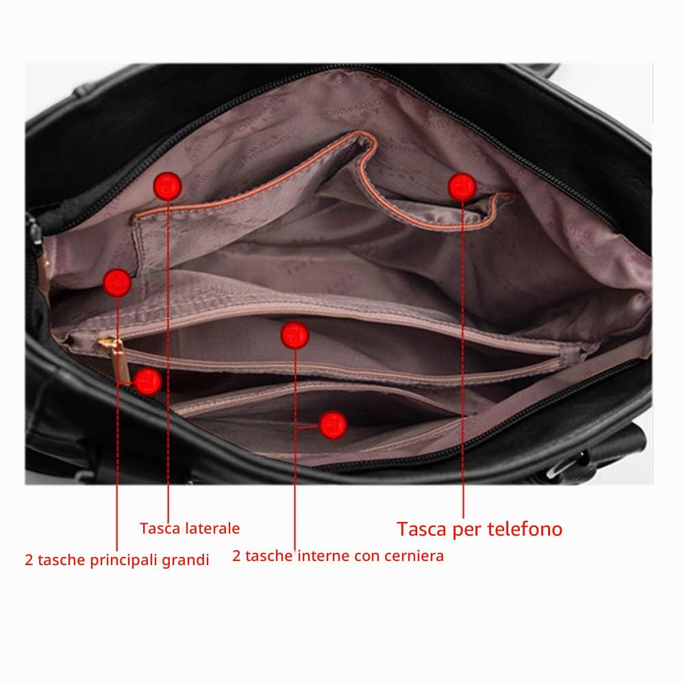 Top Maniglia Borse Donna Tote Crossbody Borse Spalla Hobo Multi Tasche Borsa per Ragazze