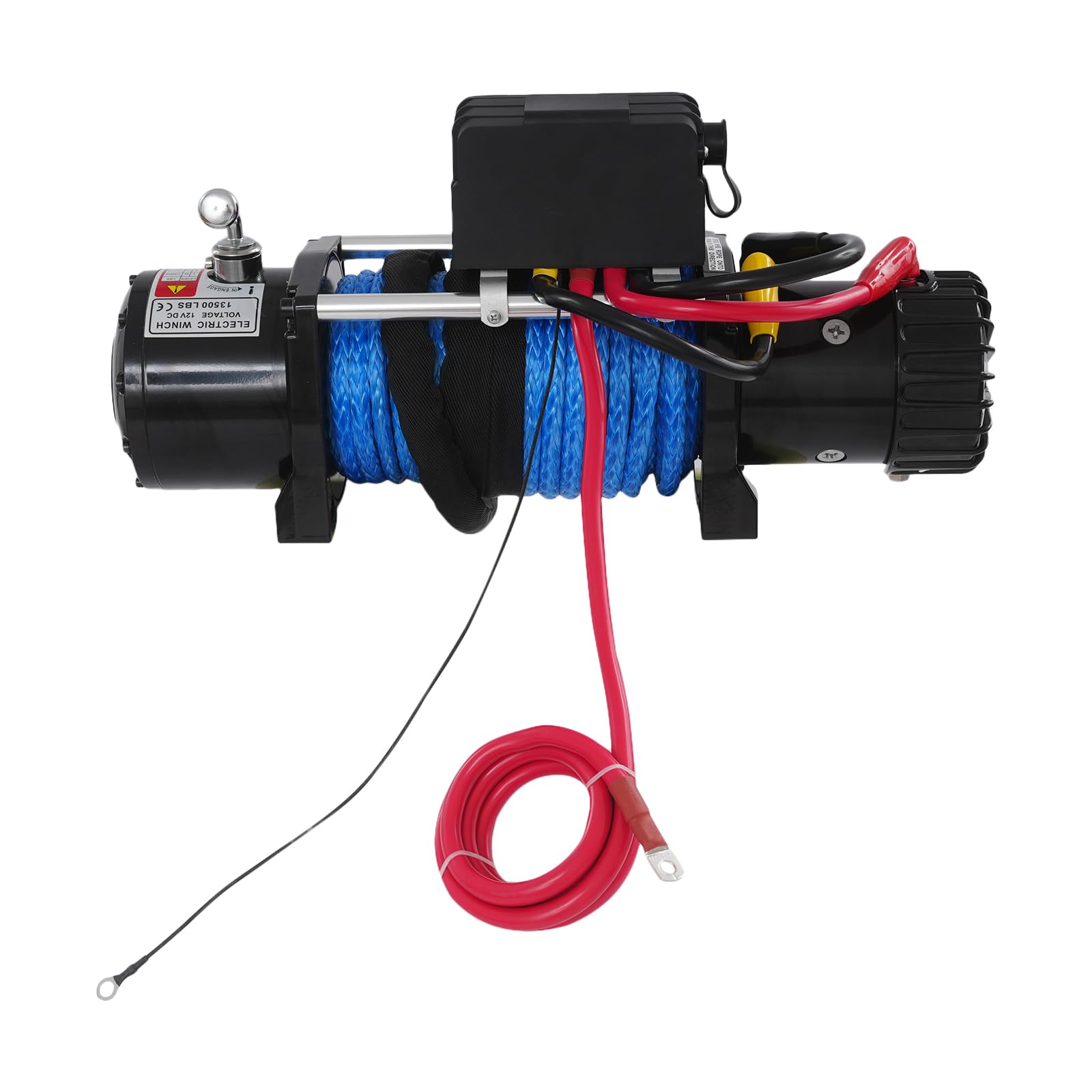 Verricello elettrico da 13500 libbre con funzione di blocco, lunghezza 26 m, verricello elettrico, per ATV, UTV, SUV, pickup, fuoristrada