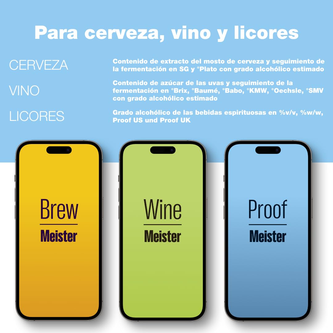 EasyDens by Anton Paar - Hidrómetro inteligente - Densímetro digital - Contenido de extracto, azúcar y alcohol - Plato, Gravedad Específica (SG), Babo, Baumé, Brix, g/L, KMW, Oechsle, ABV, Proof